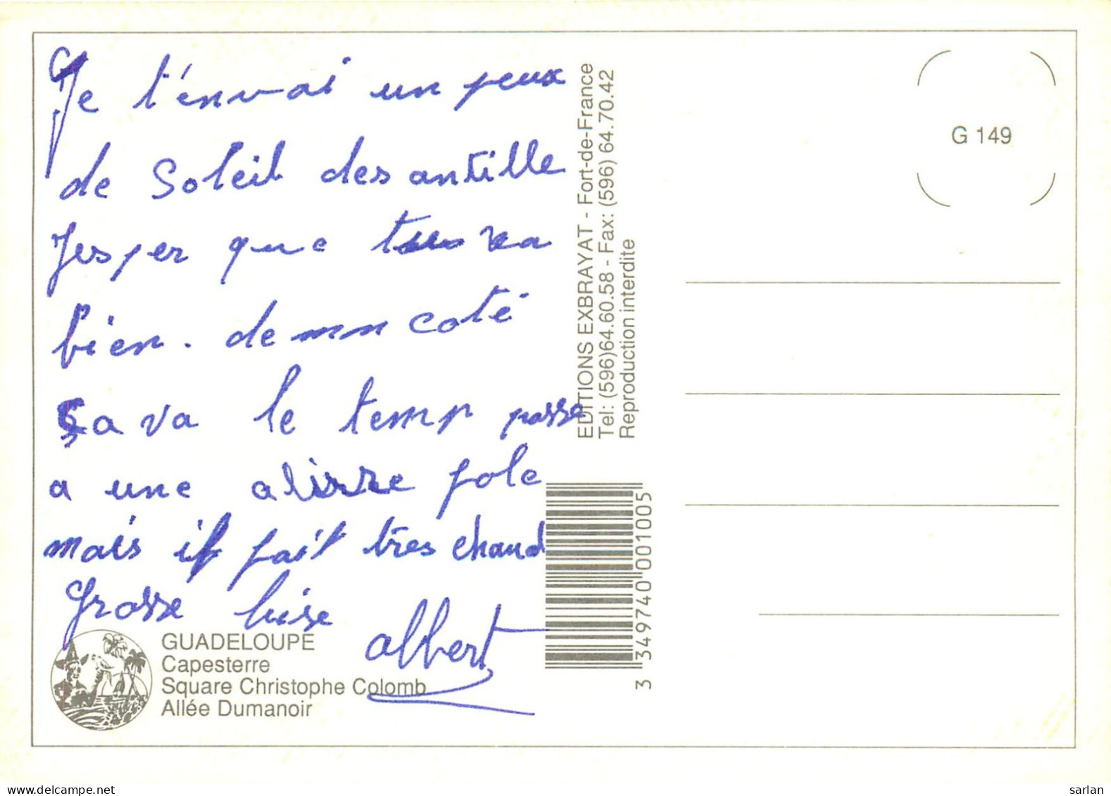 CPM , GUADELOUPE , Scan Recto-verso , * Lot 16- 74 - Autres & Non Classés