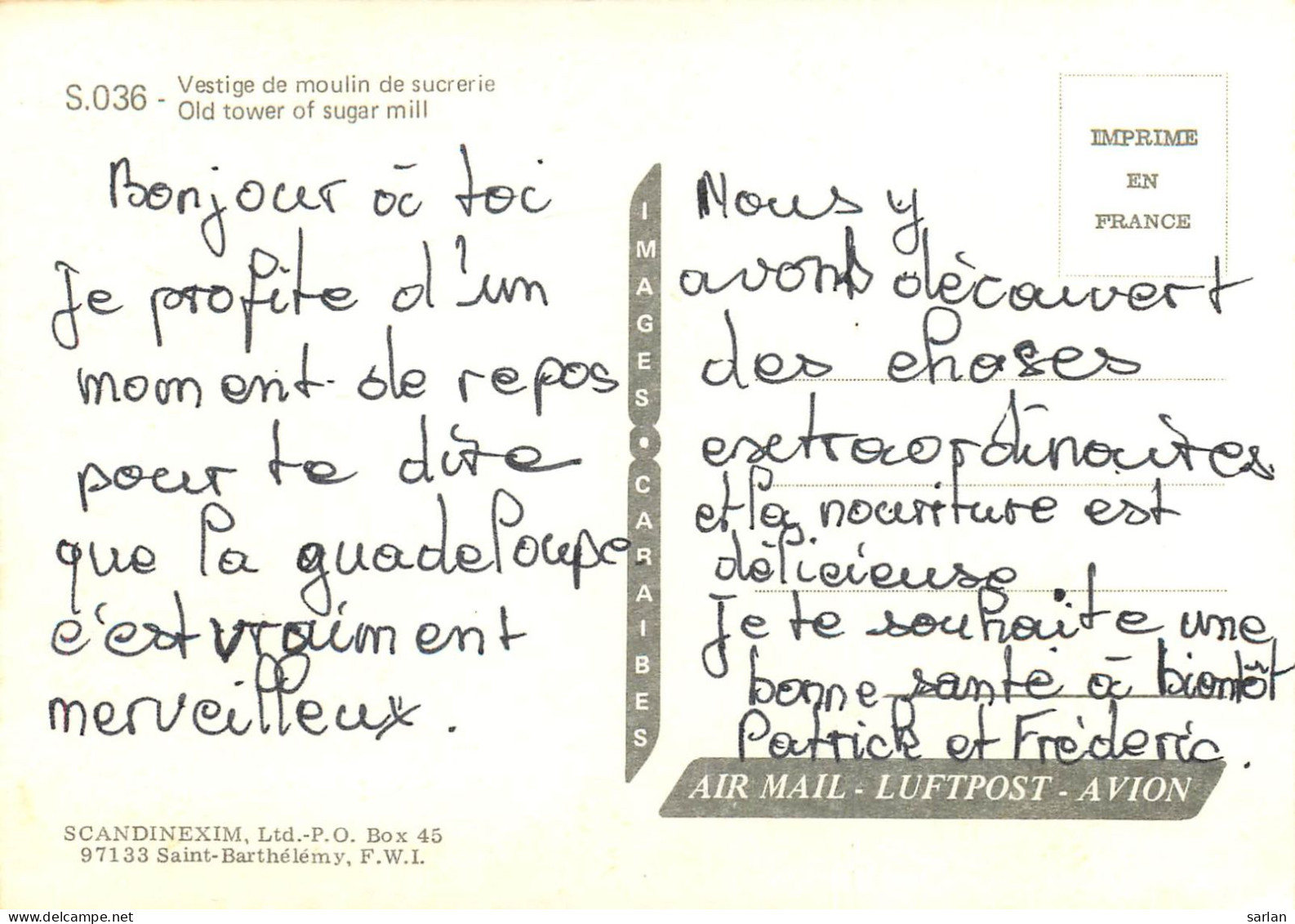 CPM , GUADELOUPE , Scan Recto-verso , * Lot 16- 69 - Other & Unclassified