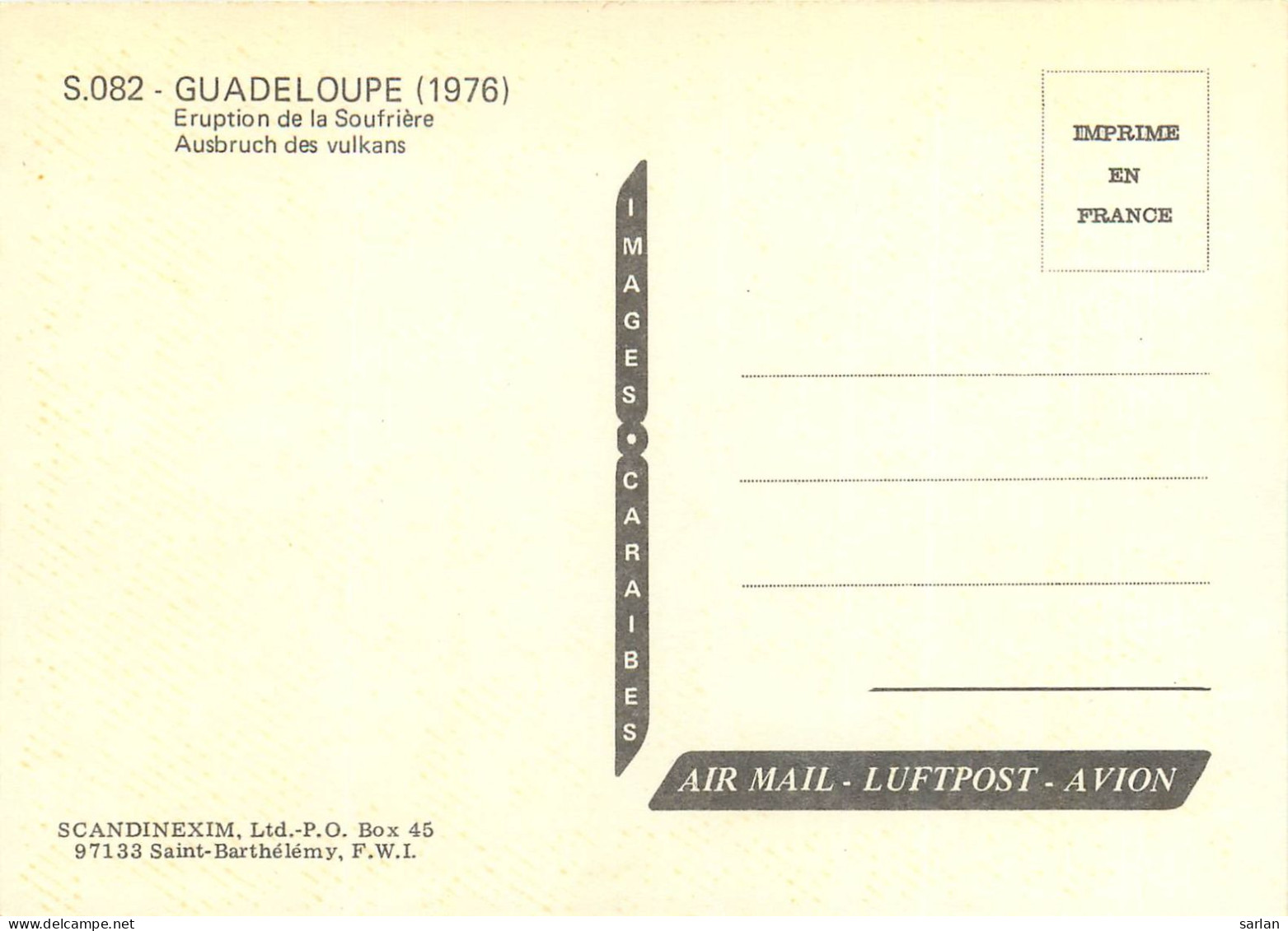 CPM , GUADELOUPE , La Soufriere , * Lot 16- 21 - Other & Unclassified