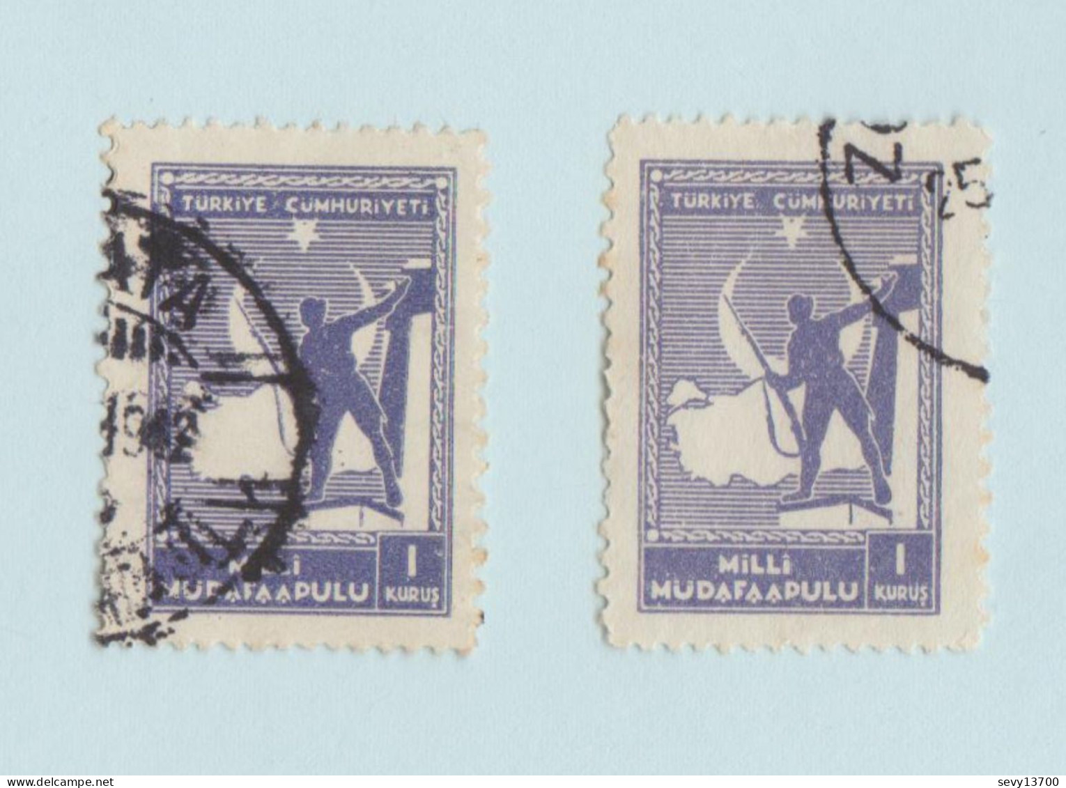 Timbre De Bienfaisance - Soldat Sur Carte Turque Année 1941 Mi Z 61 - Timbres De Bienfaisance