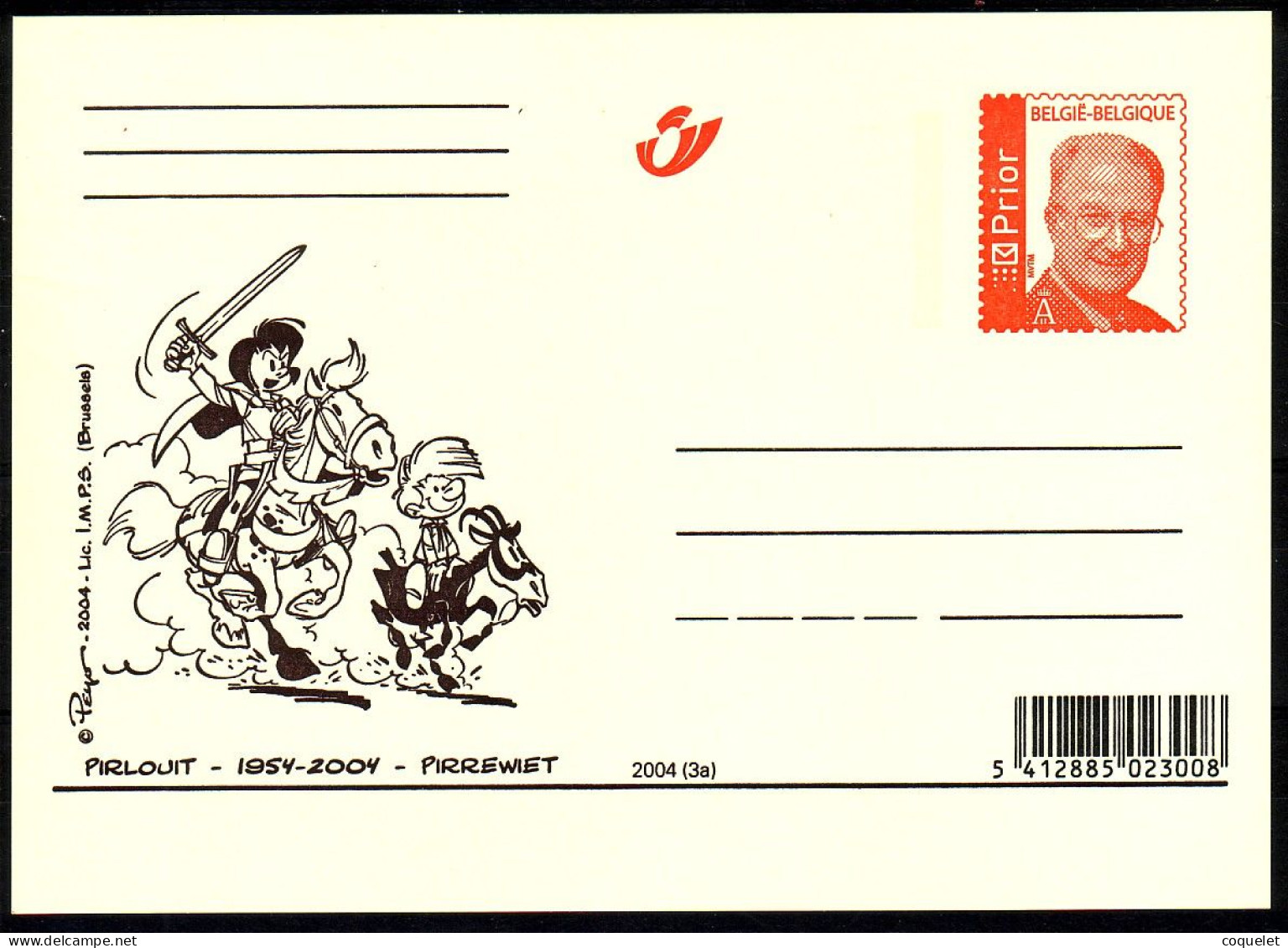 Belgique - Entiers Postaux - Cartes Illustrées N° 90/1 # PIRLOUIT # ( PRIOR  Sans Indication Du Prix De Valeur- A ) - Bandes Dessinées