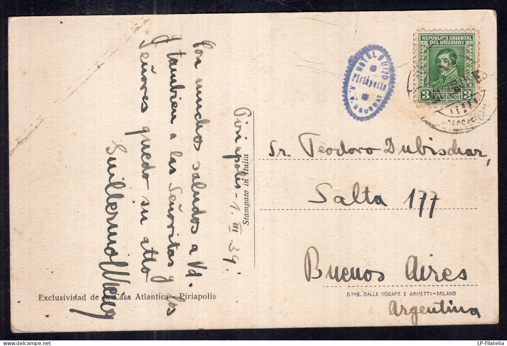 Uruguay - 1939 - Piriapolis - La Cascada - Uruguay