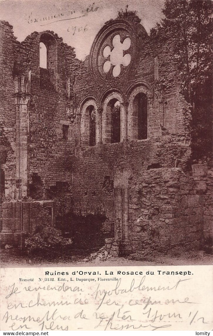 Belgique Les Ruines D' Orval La Rosace Du Transept  CPA - Florenville