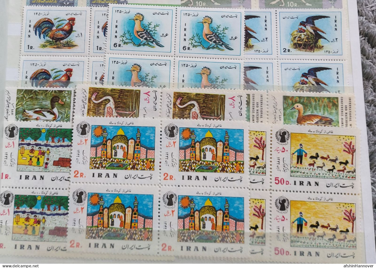 Iran Shah Pahlavi Shah تمام تمبرهای بلوک سال ۱۳۴۹ Commemorative Stamps Issued In Year 1349 (21/3/1970-20/3/1971) - Irán