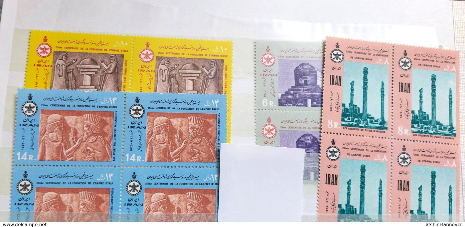 Iran Shah Pahlavi Shah تمام تمبرهای بلوک سال ۱۳۴۹ Commemorative Stamps Issued In Year 1349 (21/3/1970-20/3/1971) - Iran