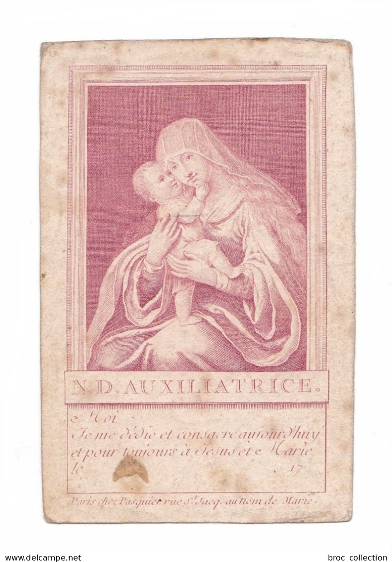 Notre Dame Auxiliatrice, Vierge à L'Enfant, éd. Pasquier, Avant 1839 - Images Religieuses