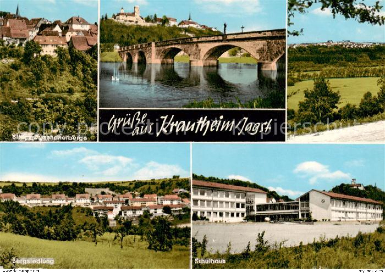 73859956 Krautheim Jagst Jugendherberge Bruecke Bergsiedlung Schulhaus Krautheim - Autres & Non Classés