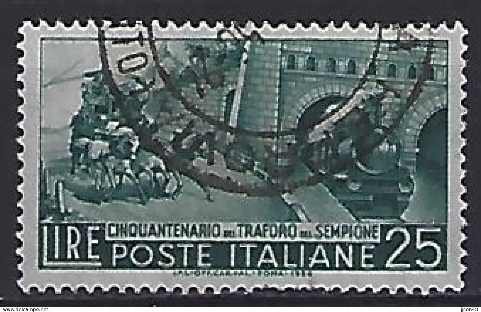 Italy 1956  Simplon-Tunnels (o) Mi.966 - 1946-60: Usados