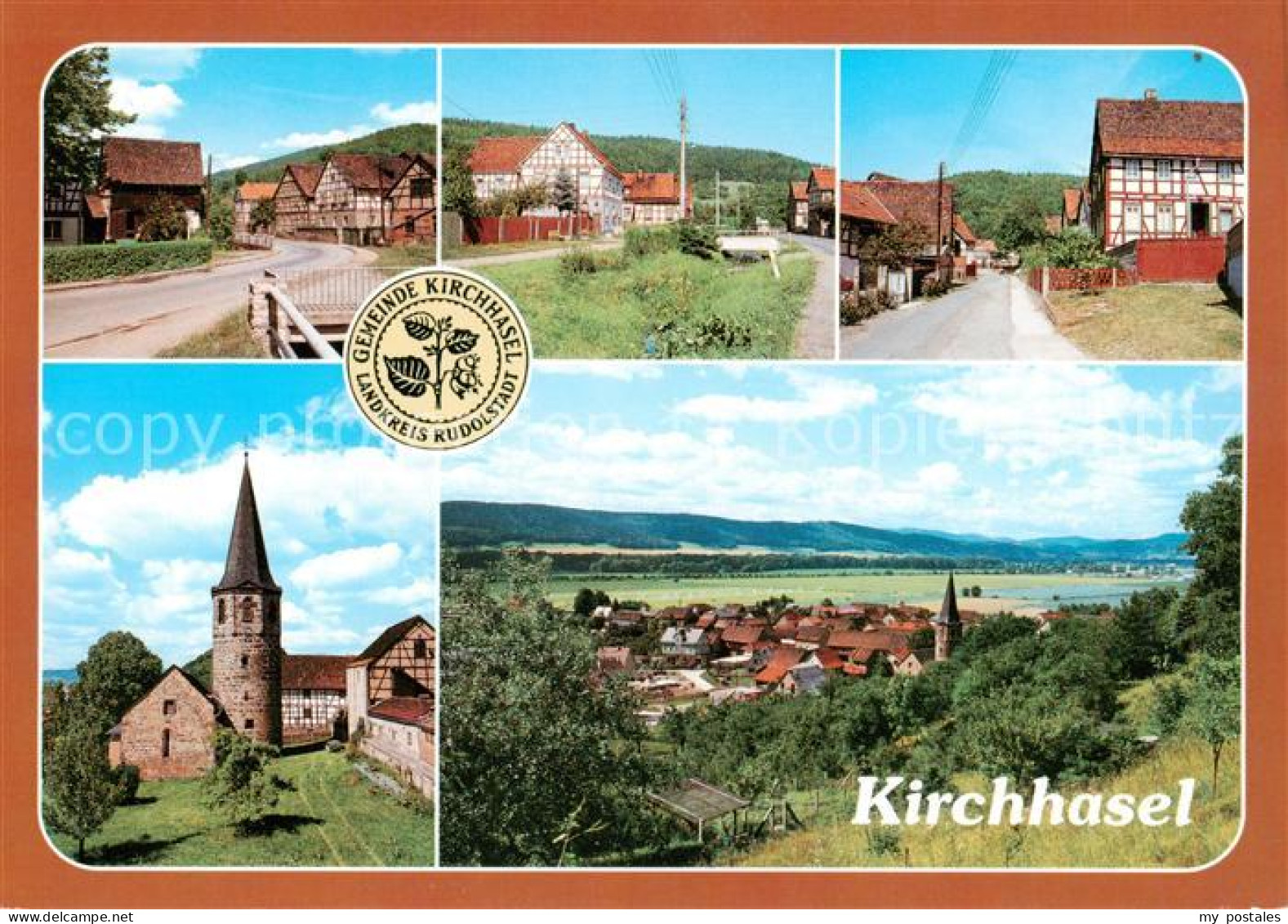 73859938 Kirchhasel Huenfeld Dorfplatz OT Oberhasel Teilansicht Kirche Panorama  - Hünfeld