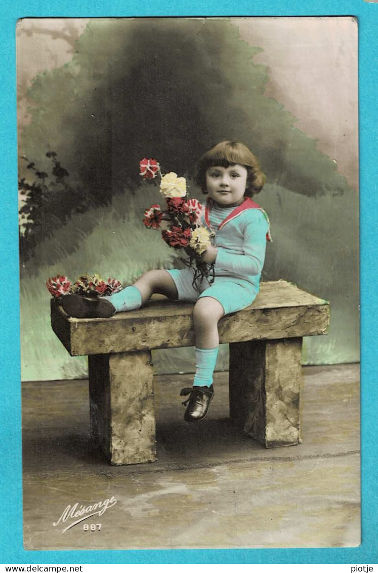 * Fantaisie - Fantasy - Fantasie (Enfant - Child - Kind) * (Mésange 887) Girl, Fille, Meisje, Portrait, Fleurs, Flowers - Portretten