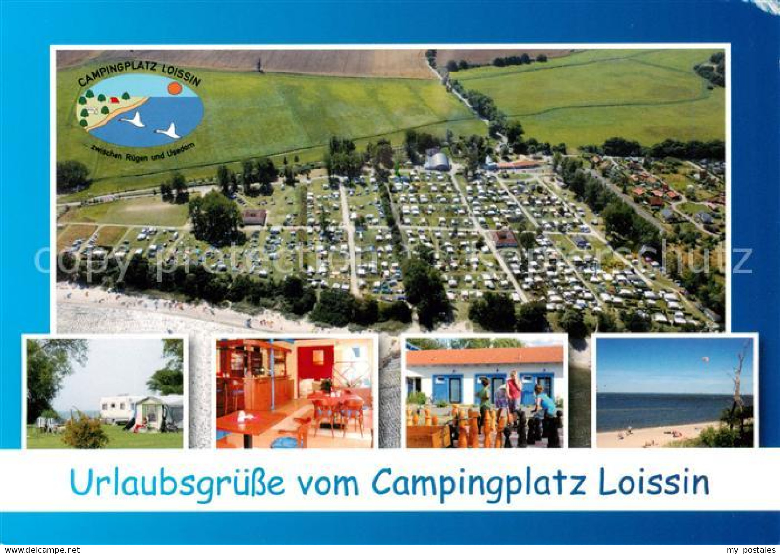 73859875 Loissin Pommern Campingplatz Loissin Fliegeraufnahme Restaurant Strand  - Autres & Non Classés