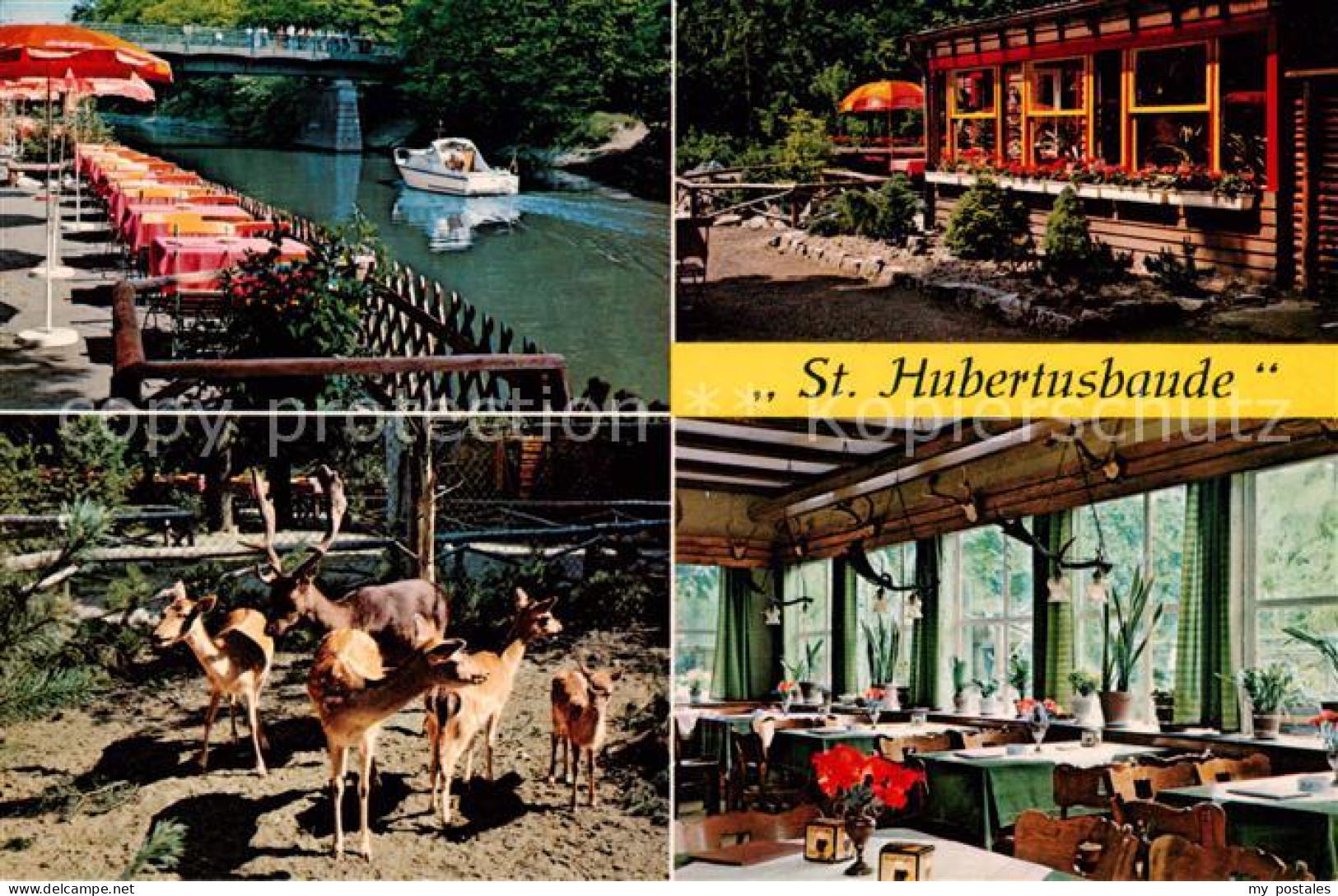 73859840 Berlin Cafe Restaurant St Hubertusbaude Terrasse Gastraum Wildgehege Be - Andere & Zonder Classificatie