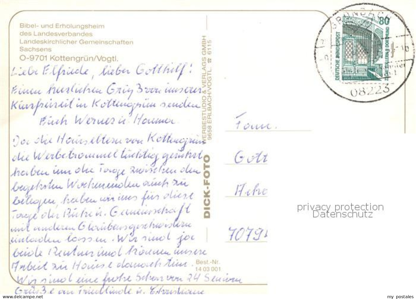 73859761 Kottengruen Werda Bibel Und Erholungsheim Des LV Landeskirchlicher Geme - Autres & Non Classés