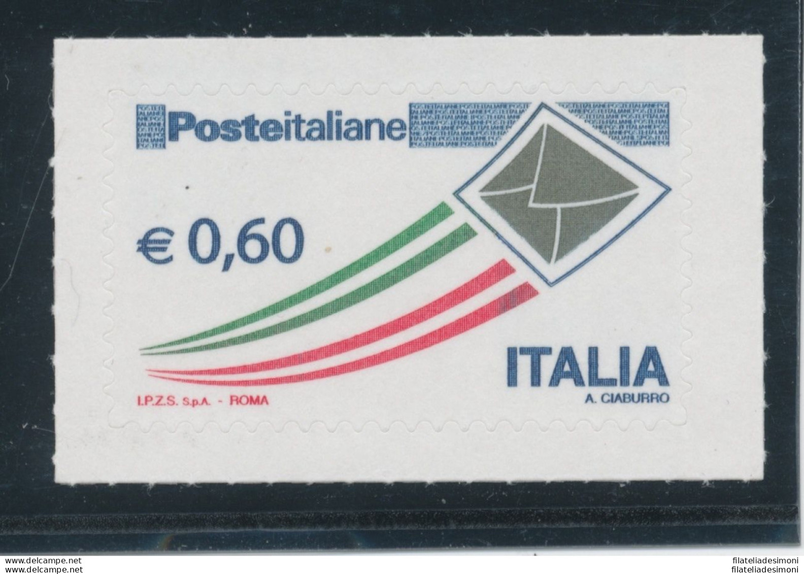 2009 Italia Repubblica , N. 3102 VARIETA' NON CATALOGATA - Certificato Raybaudi - Abarten Und Kuriositäten