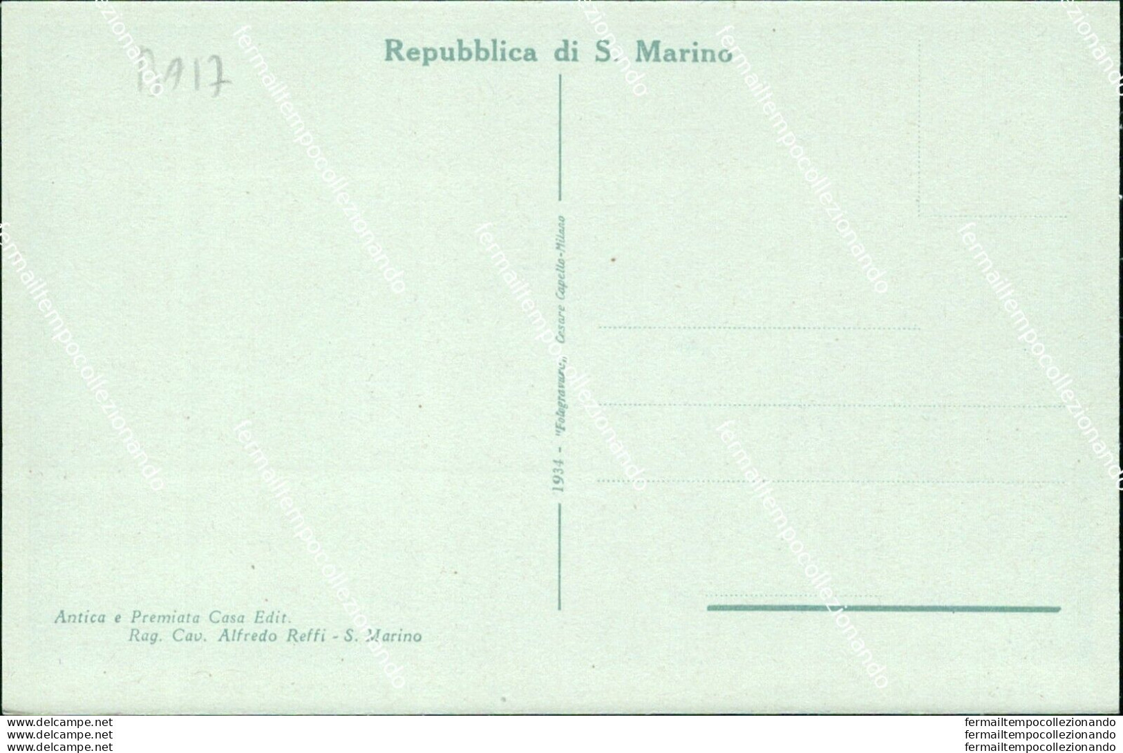 Ba17 Cartolina Repubblica Di San Marino La Terza Torre Vista Dalla Seconda Torre - Saint-Marin