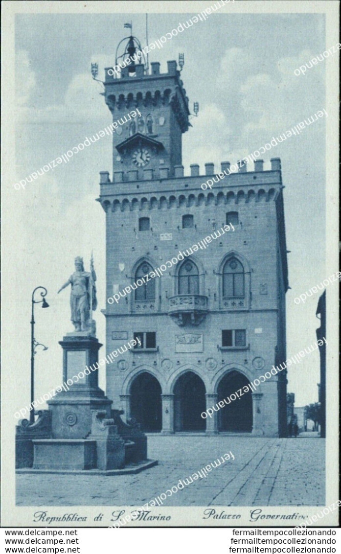 Ba14 Cartolina Repubblica Di San Marino Palazzo Governativo - San Marino