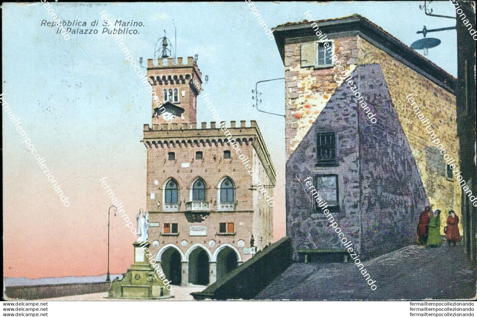 Bc315 Cartolina Repubblica Di San Marino Il Palazzo Pubblico - Saint-Marin