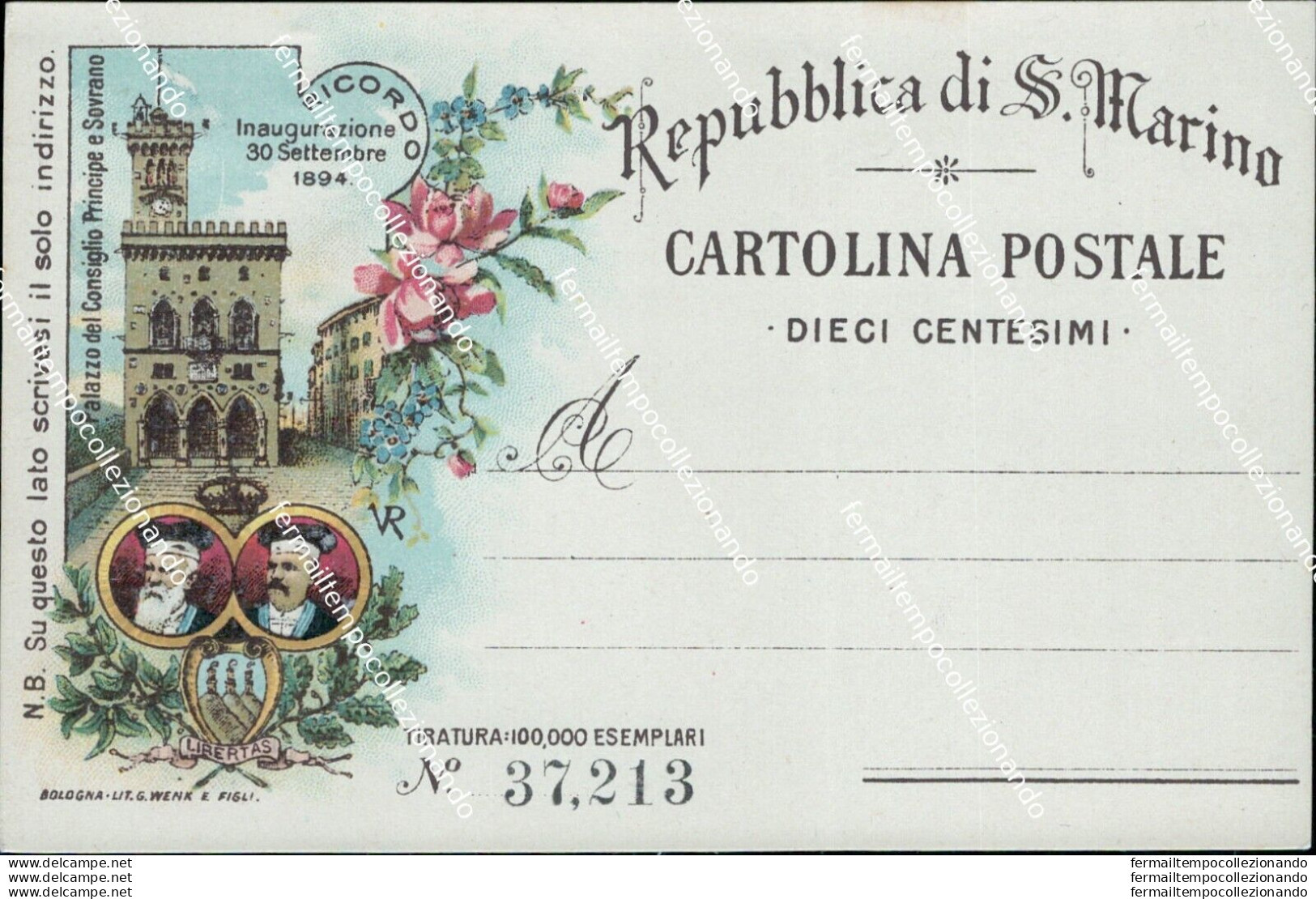 Bc287 Cartolina Ricordo Repubblica Di San Marino - Saint-Marin