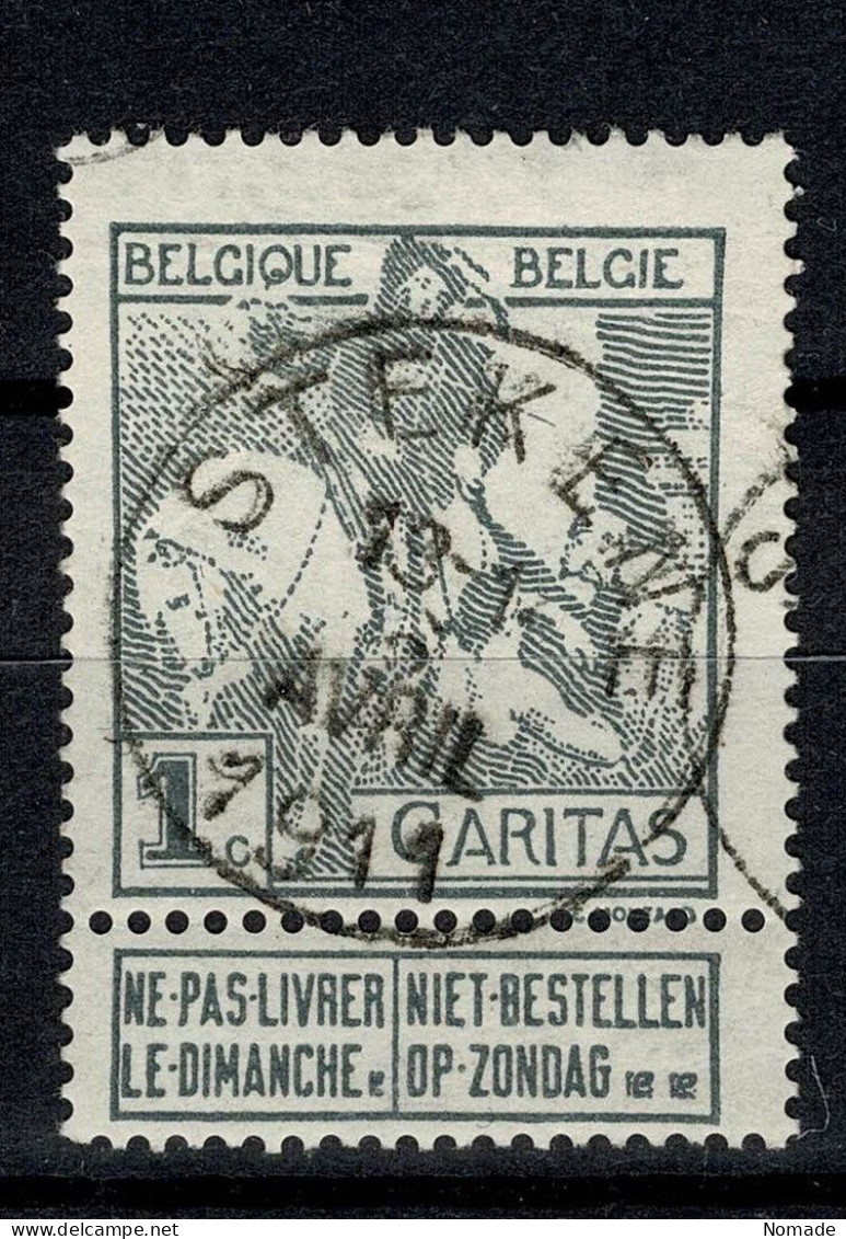 Belgique COB 84 Belle Oblitération STEKENE - 1910-1911 Caritas