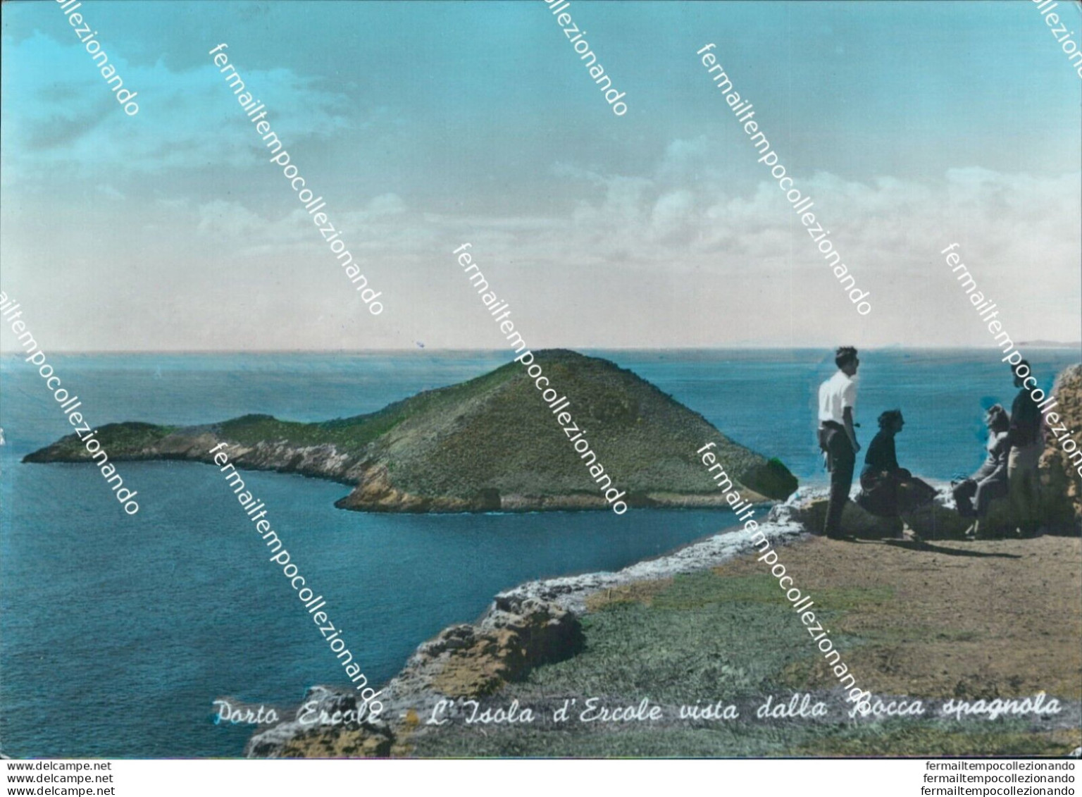 Br415 Cartolina Porto Ercole L'isola D'ercole Vista Dalla Rocca Grosseto Toscana - Grosseto
