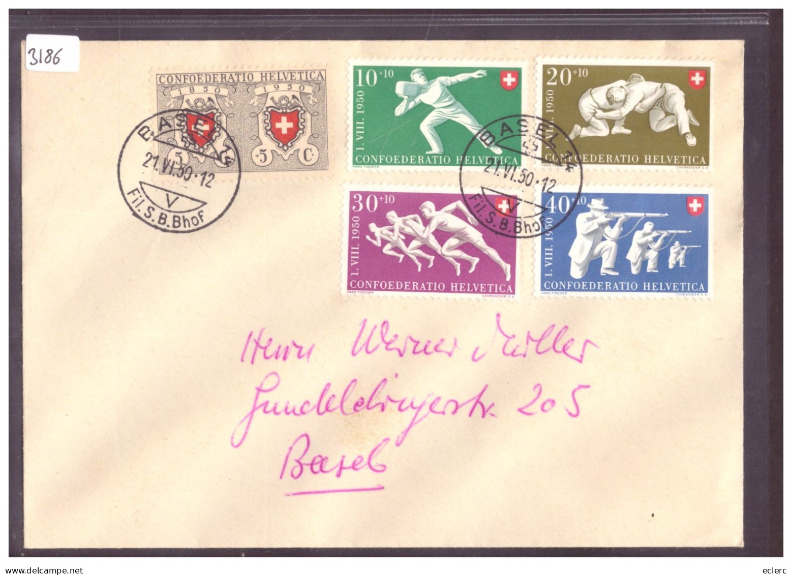 SERIE PRO PATRIA 1950 SUR LETTRE - Storia Postale