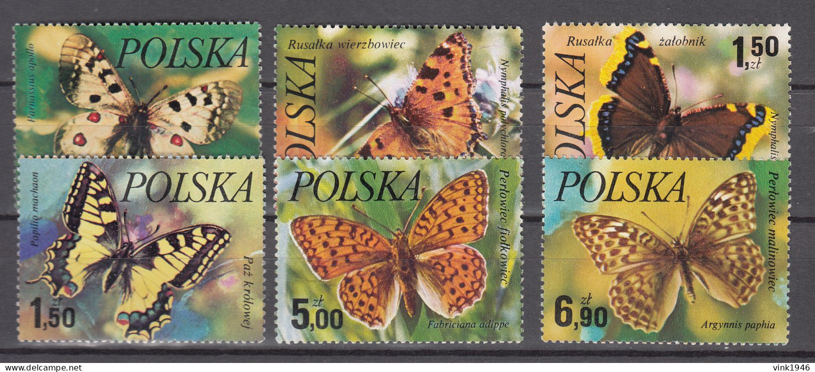 Polen 1977,6V,butterflies,vlinders,schmetterlinge,papilions,MNH/Postfris(A5000)) - Papillons