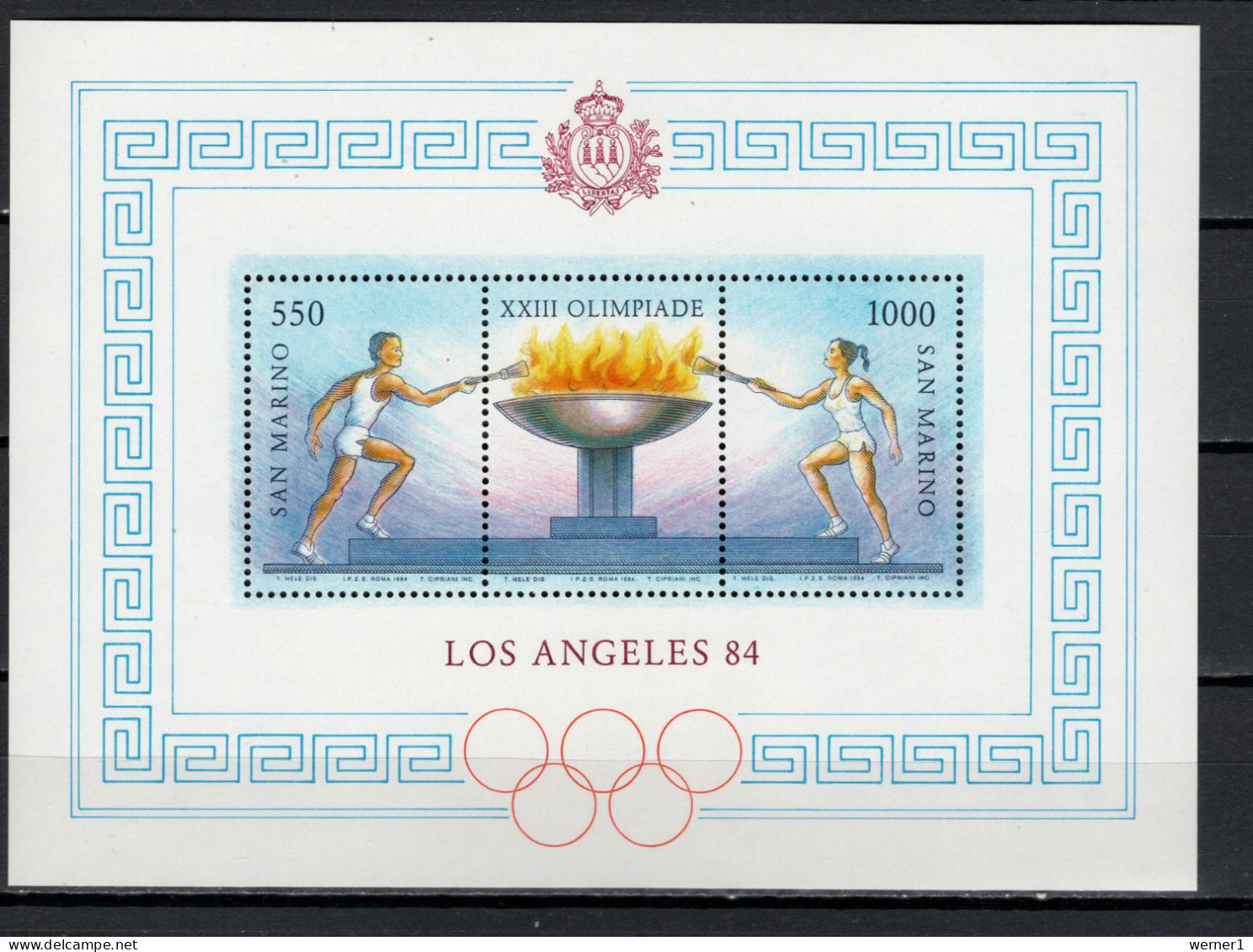 San Marino 1984 Olympic Games Los Angeles S/s MNH - Estate 1984: Los Angeles