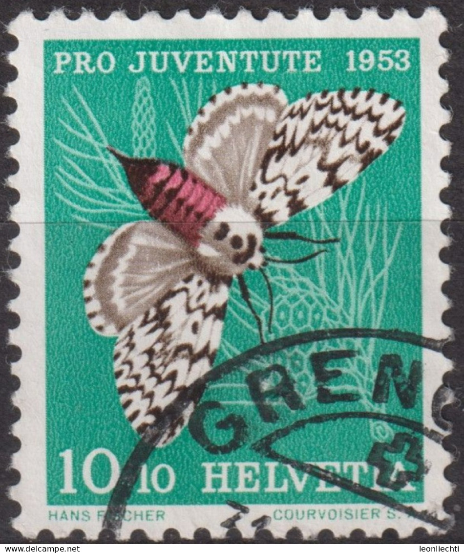 1953 Schweiz Pro Juventute ° Zum:CH J149,Yt:CH 540, Mi:CH 589, Nonne, Schmetterling - Used Stamps