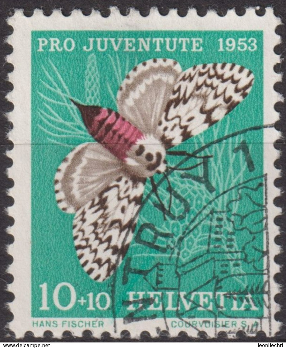 1953 Schweiz Pro Juventute ° Zum:CH J149,Yt:CH 540, Mi:CH 589, Nonne, Schmetterling - Used Stamps