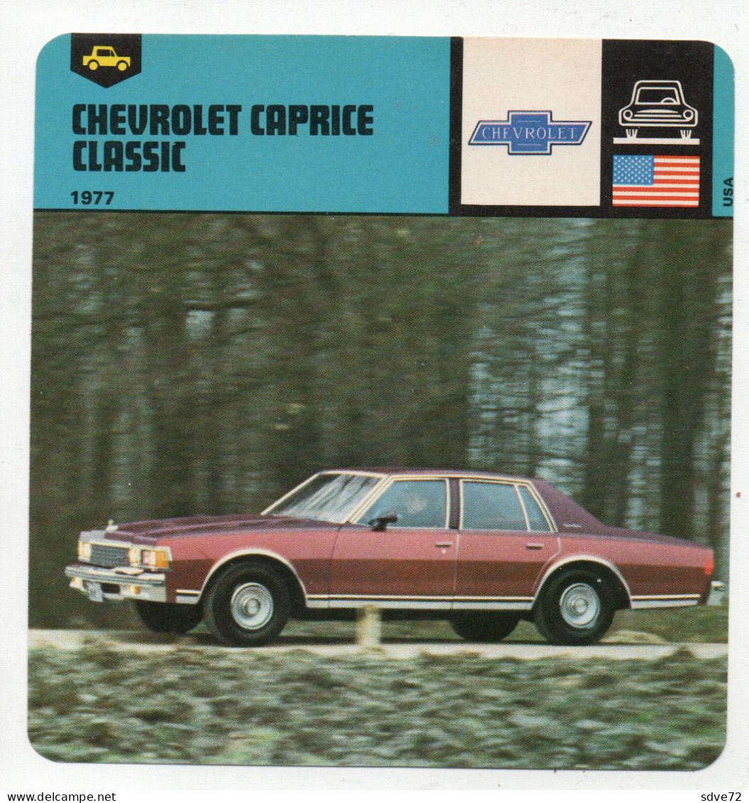 FICHE AUTOMOBILE - CHEVROLET CAPRICE CLASSIC - Voitures