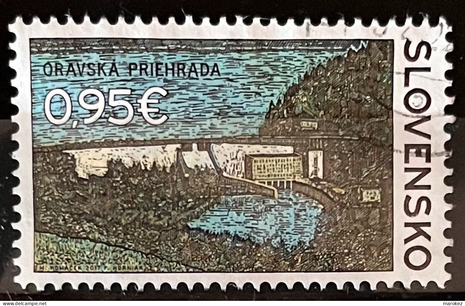 SLOVAKIA 2017 Architecture - Technical Monuments; Orava Dam Postally Used MICHEL # 815 - Usati