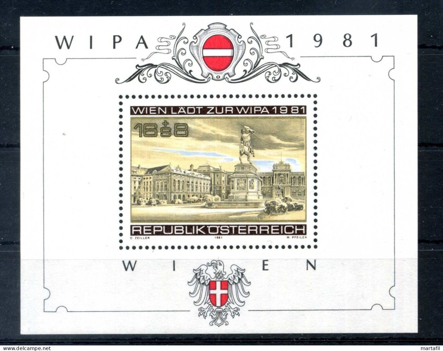 1981 AUSTRIA BF 10 MNH ** Wipa '81 - Blocs & Hojas