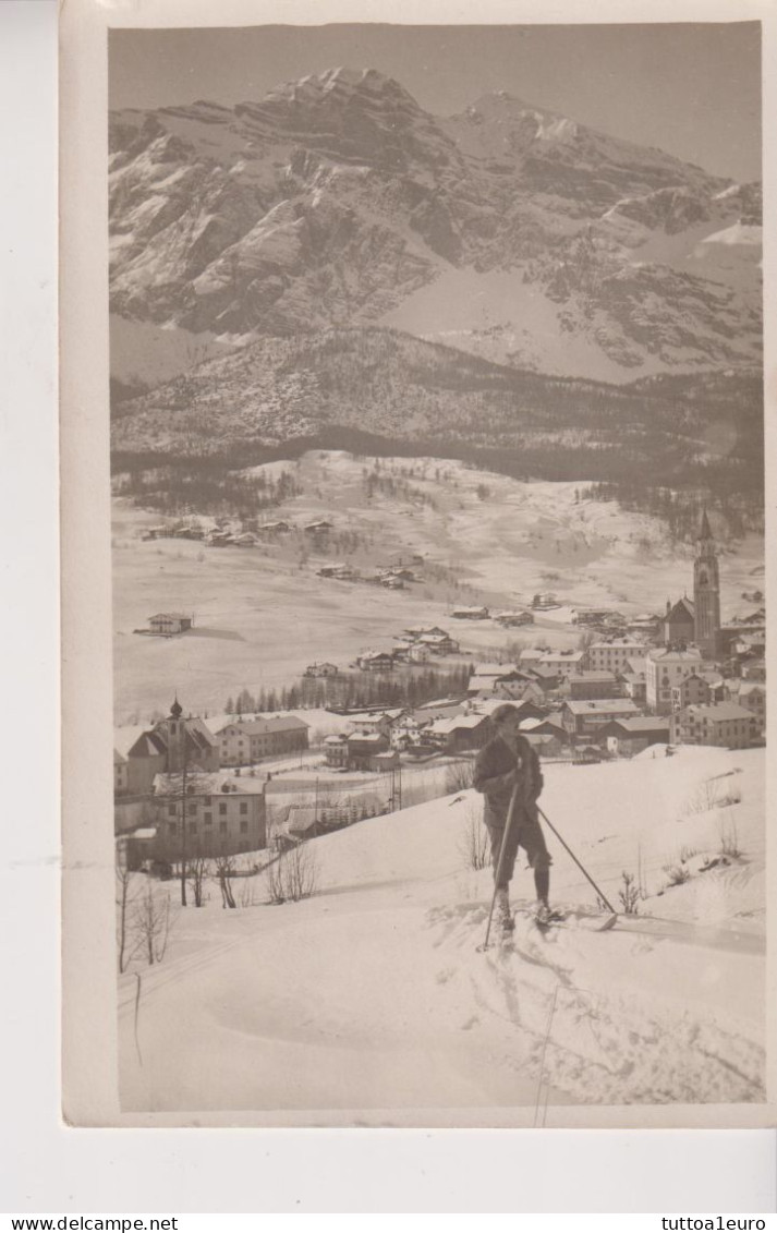 CORTINA D' AMPEZZO BELLUNO FOTOGRAFICA SCIATORI NO VG - Belluno