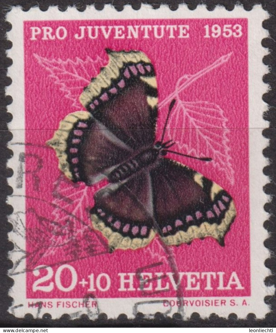 1953 Schweiz Pro Juventute ° Zum:CH J150,Yt:CH 541, Mi:CH 590, Trauermantel, Schmetterling - Oblitérés