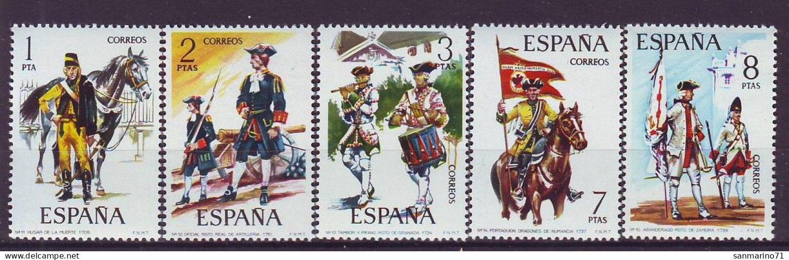 SPAIN 2092-2096,unused - Militares