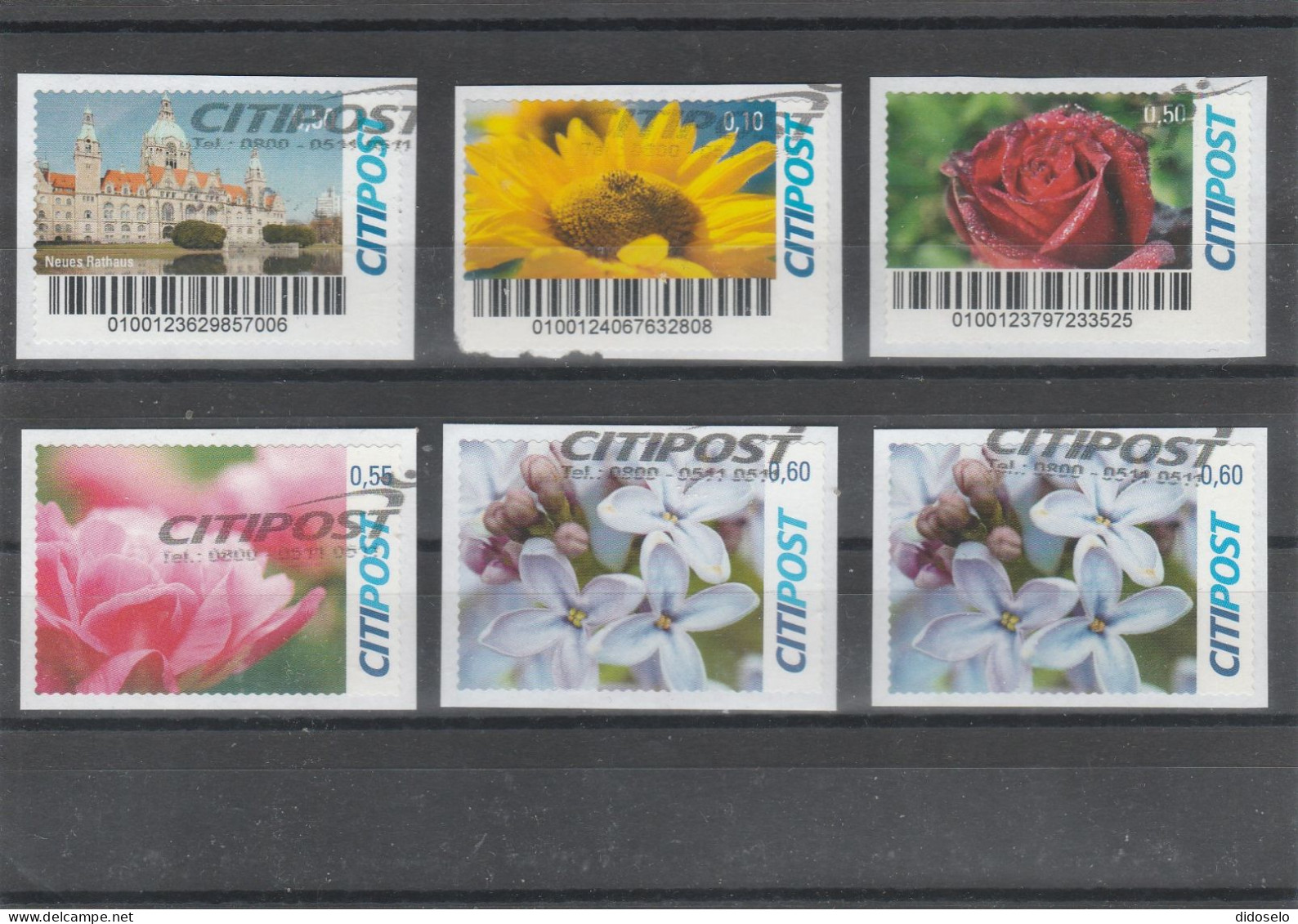 Germany - CITIPOST -6 Used Stamps On Paper - Private & Local Mails