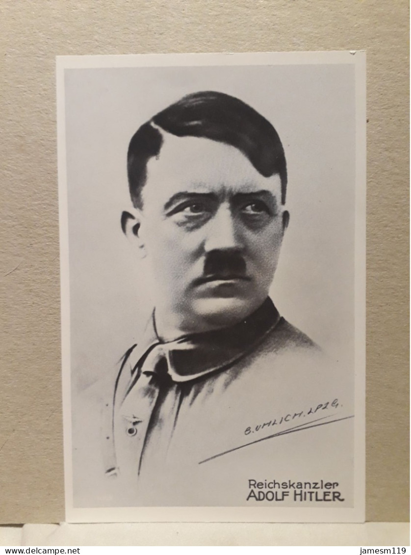 Adolf Hitler Porträt Postkarte - Repro - Guerra 1939-45