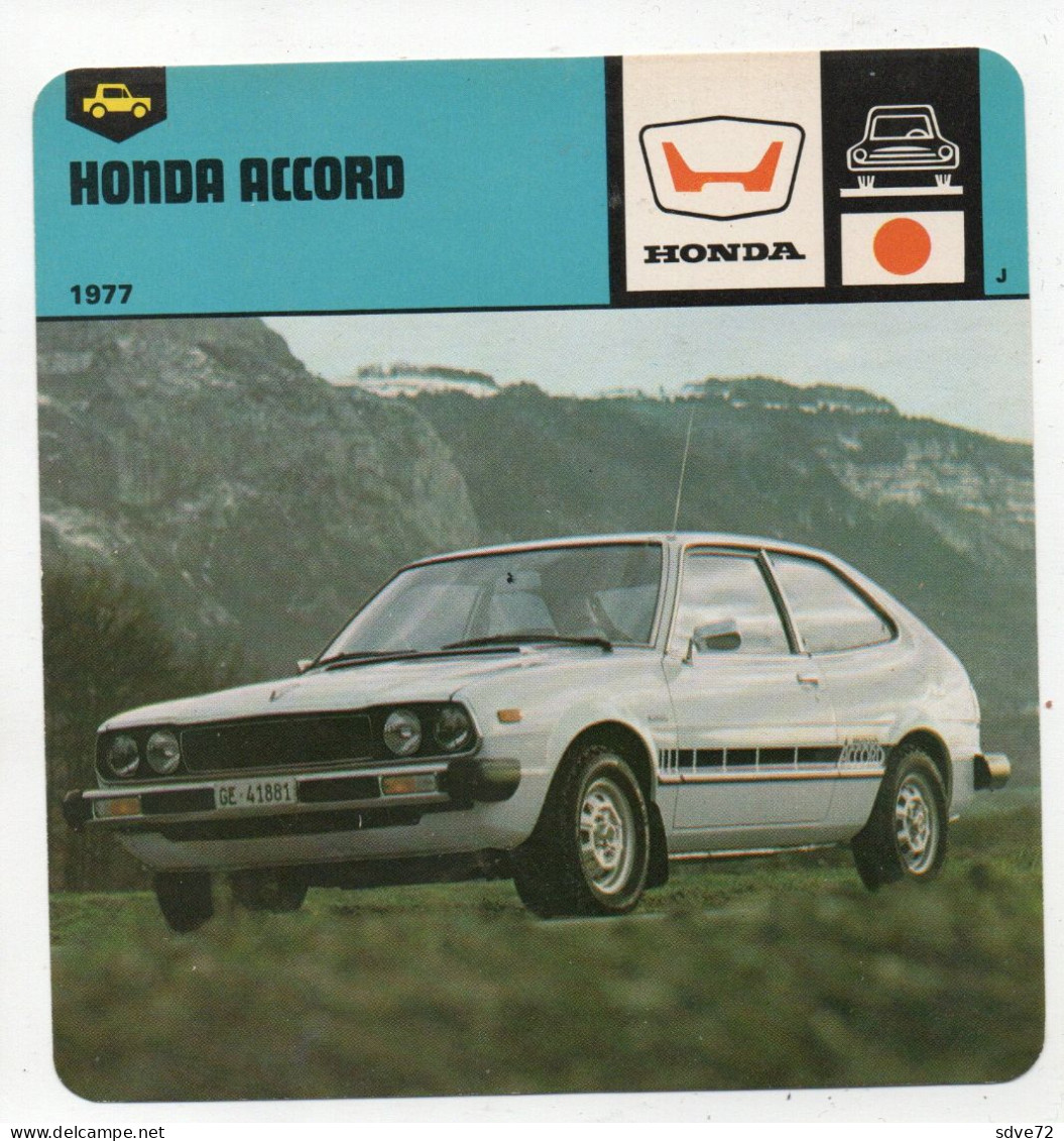 FICHE AUTOMOBILE - HONDA ACCORD - KFZ