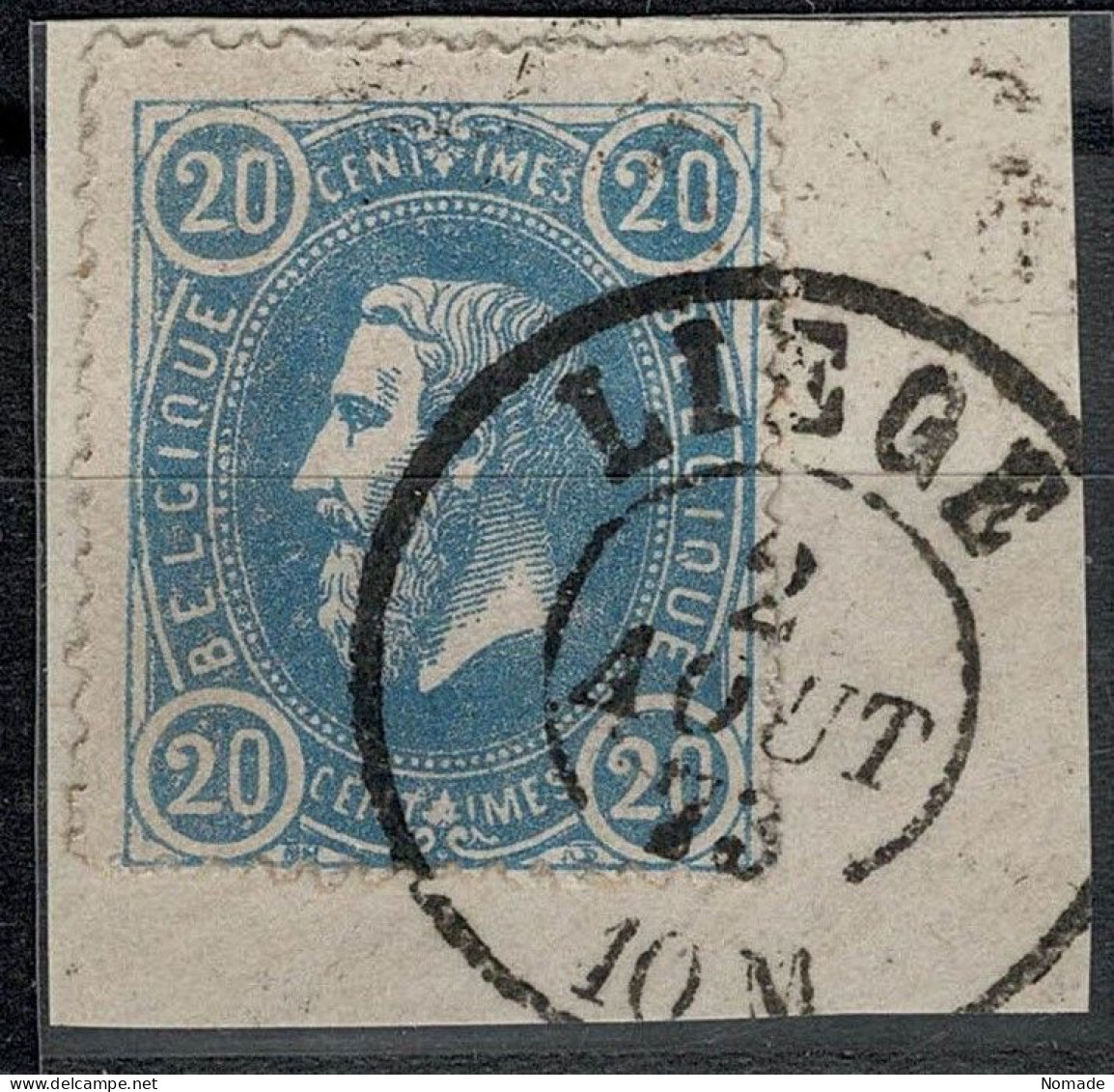 Belgique COB 31 Belle Oblitération LIEGE - 1869-1883 Léopold II