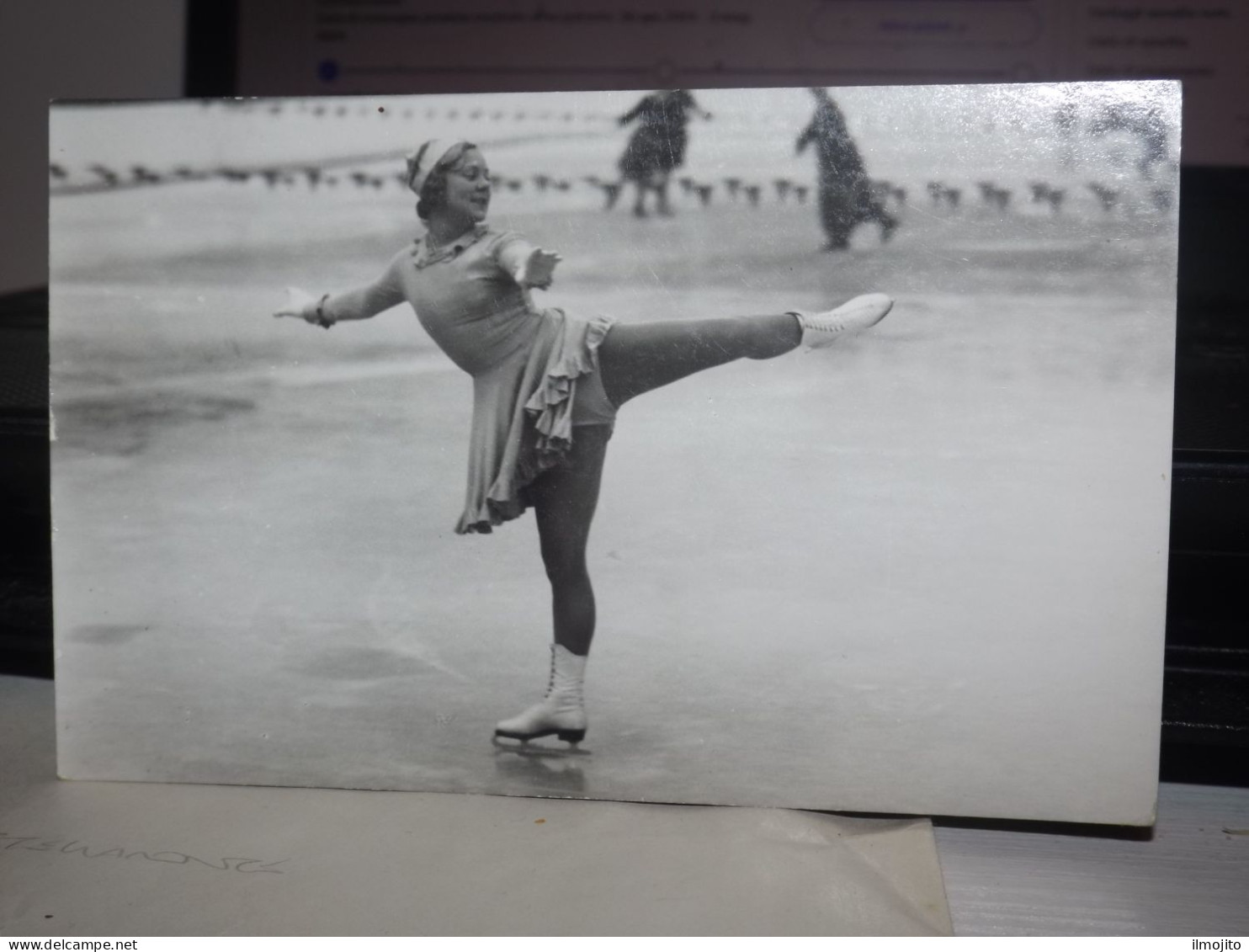 POSTCARD SONJA HENIE PHOTO B JOHANNES BECKERT GARMISCH PARTENKIRCHEN AK CPA - Historical Famous People