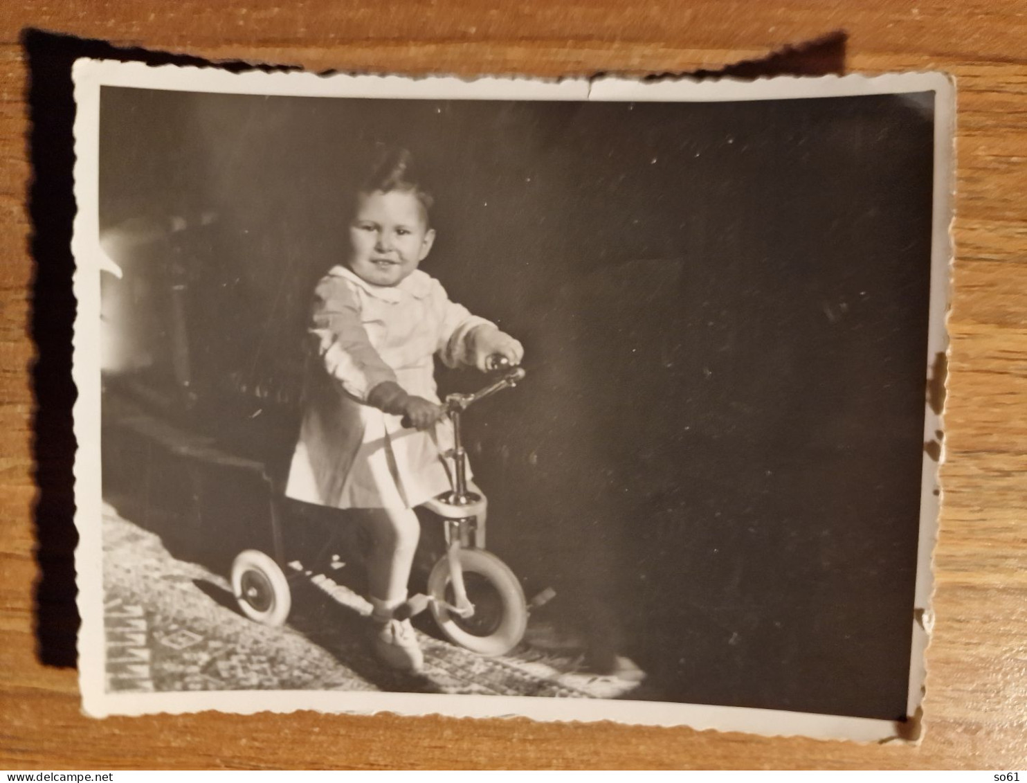 19326.  Fotografia D'epoca Bambino Col Triciclo 1939  Italia - 9,5x7 - Identified Persons