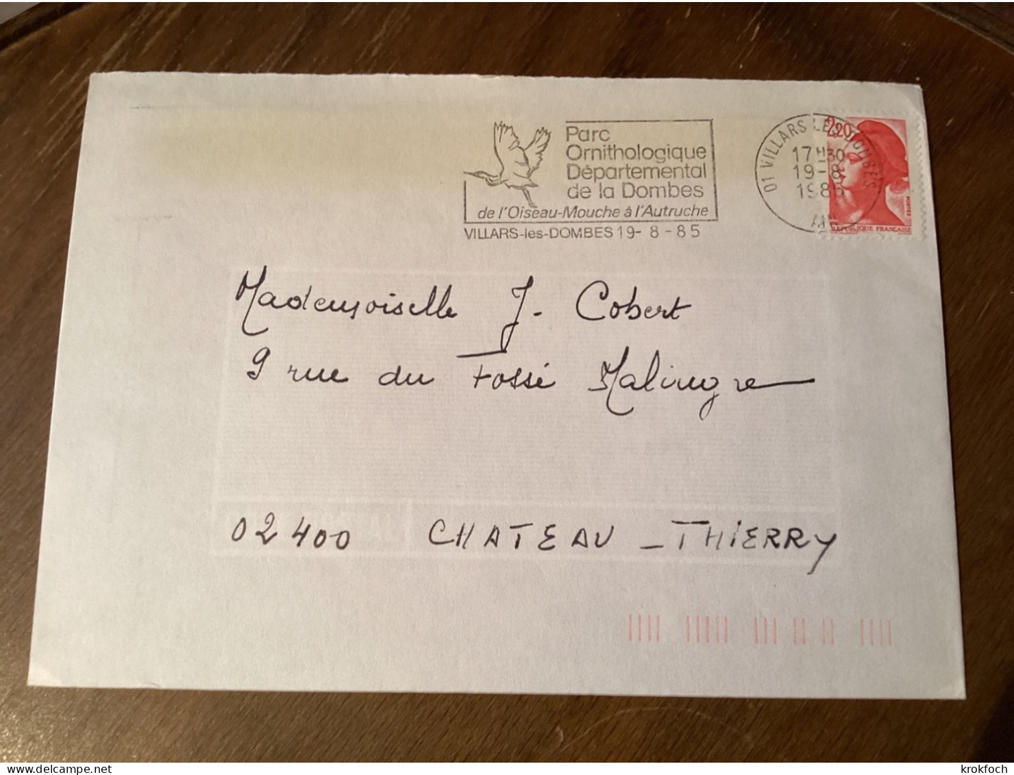 Villars-les-Dombes 1985 - De L’oiseau-mouche à L’autruche - Parc Ornithologique - Mechanical Postmarks (Advertisement)