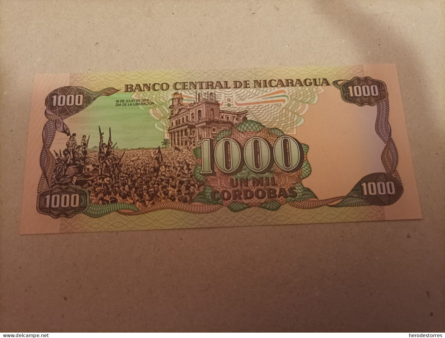 Billete Nicaragua, 1000 Córdobas Año 1985, UNC - Nicaragua