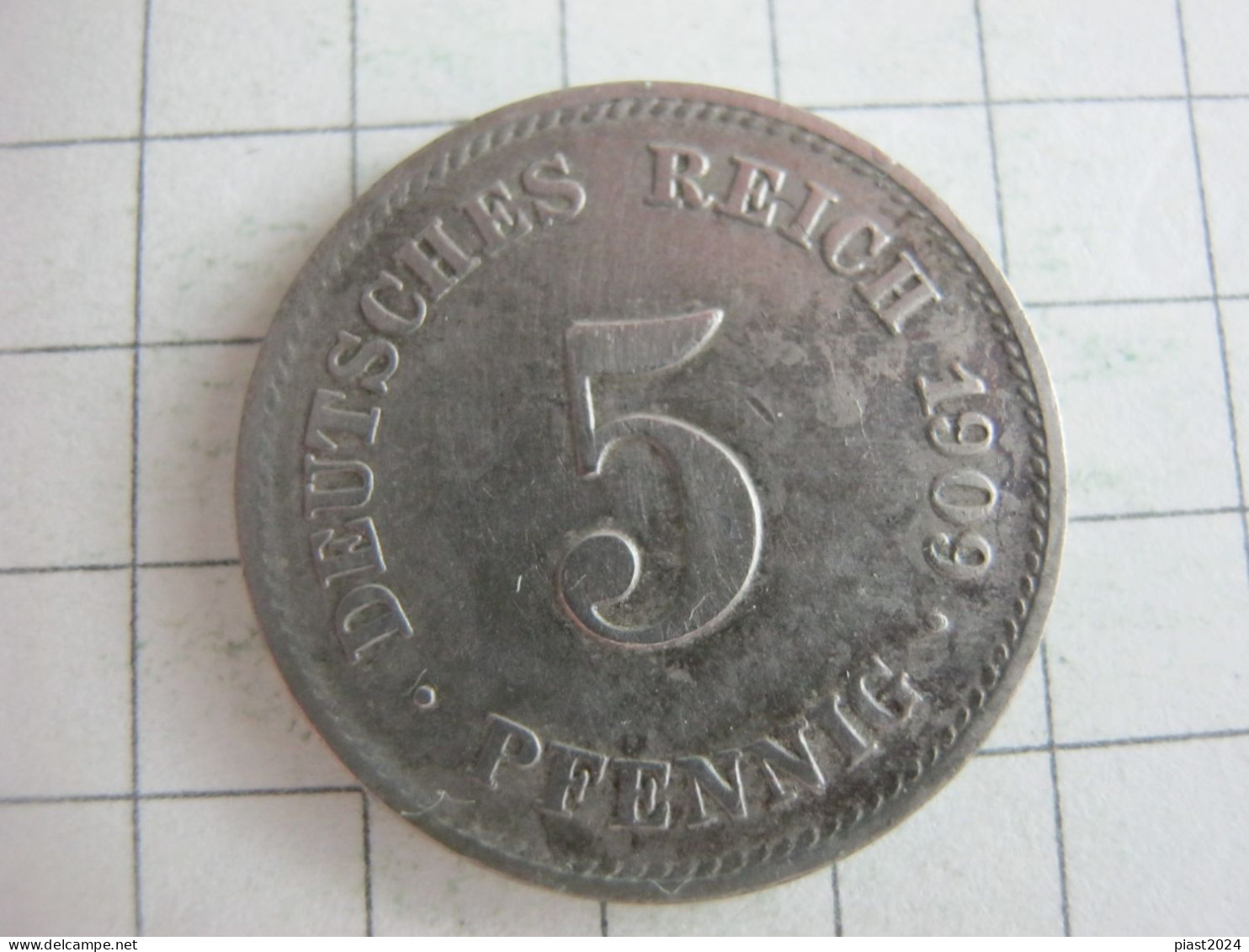 Germany 5 Pfennig 1909 E - 5 Pfennig