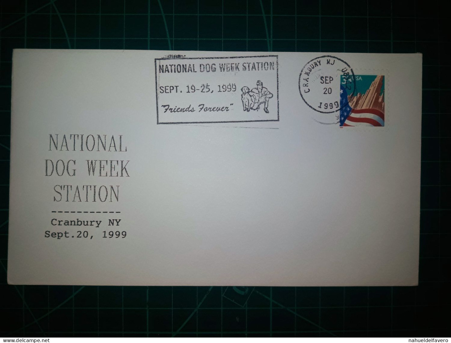 ÉTATS-UNIS, Enveloppe De La "National Dog Week Station" Distribuée Avec Cachet De La Poste Spécial. Année 1999. - Gebraucht