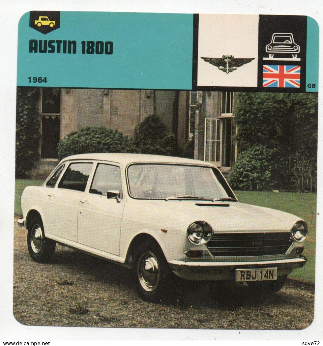 FICHE AUTOMOBILE - AUSTIN 1800 - KFZ