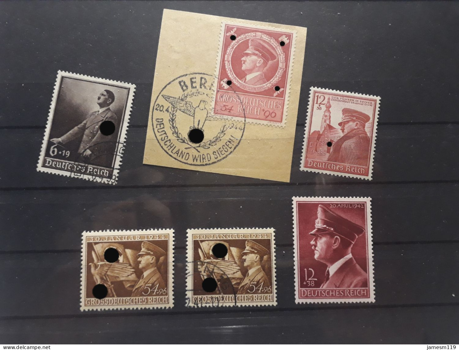 Hitler Briefmarken " SST Deutschland Wird Siegen!" 1944 - Militaria
