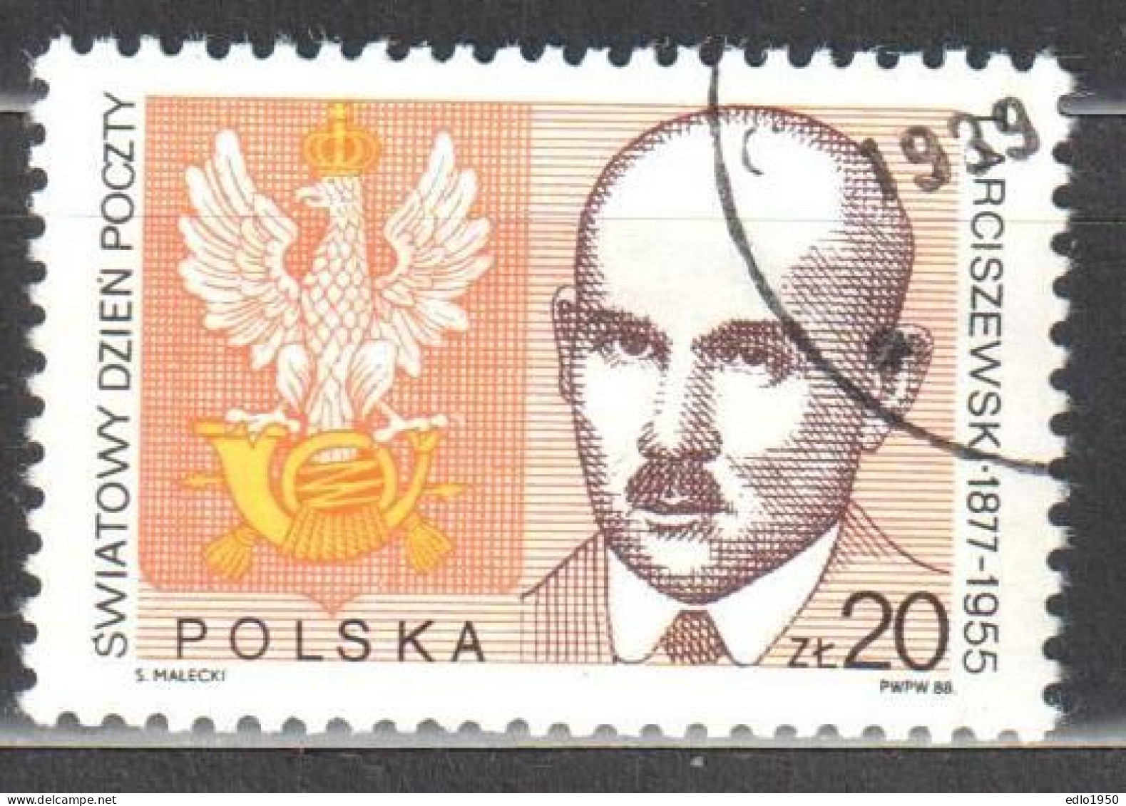 Poland 1988 - World Post Day - Mi. 3163 - Used - Gebraucht