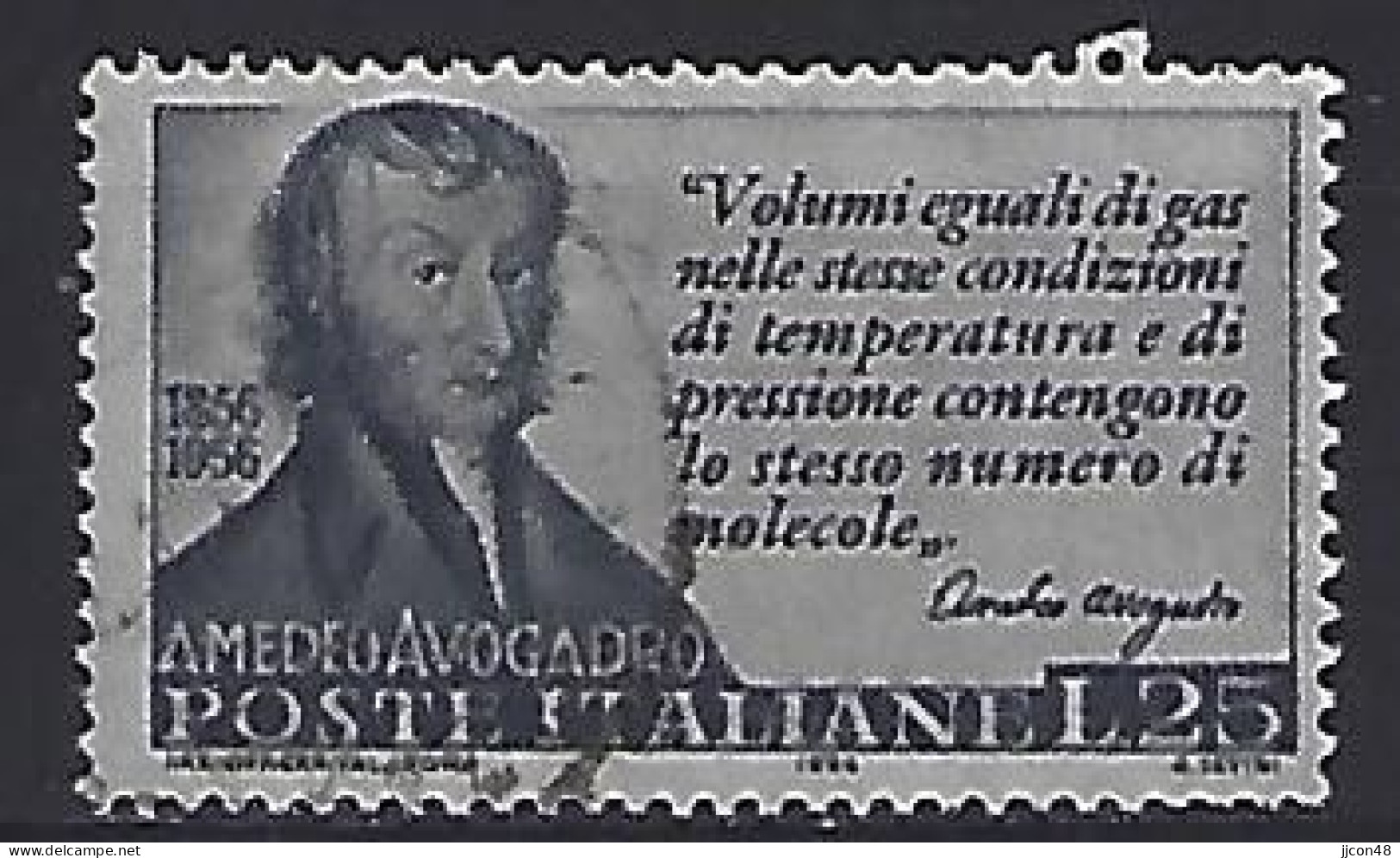 Italy 1956  Amadeo Avogadro (o) Mi.972 - 1946-60: Used
