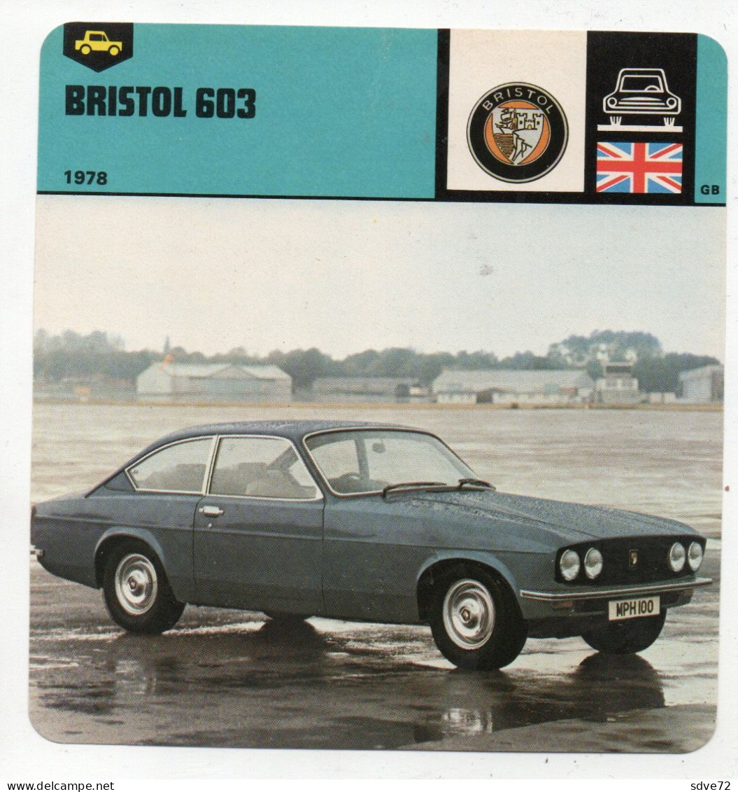 FICHE AUTOMOBILE - BRISTOL 603 - Coches